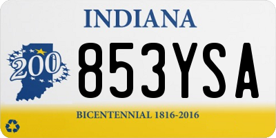 IN license plate 853YSA
