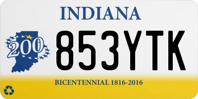 IN license plate 853YTK