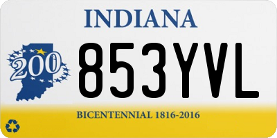 IN license plate 853YVL