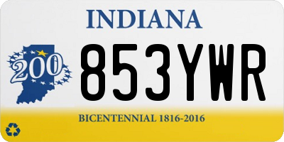 IN license plate 853YWR