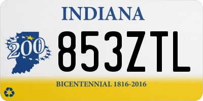 IN license plate 853ZTL