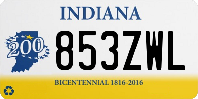IN license plate 853ZWL
