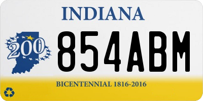 IN license plate 854ABM