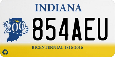 IN license plate 854AEU