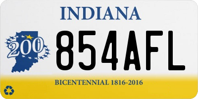 IN license plate 854AFL