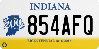 IN license plate 854AFQ