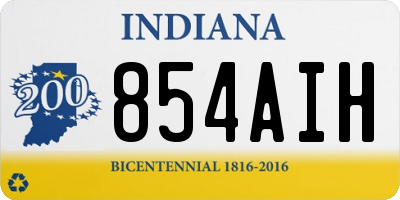 IN license plate 854AIH