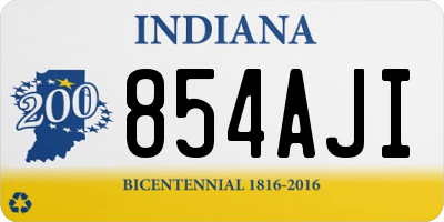IN license plate 854AJI