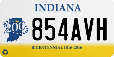 IN license plate 854AVH