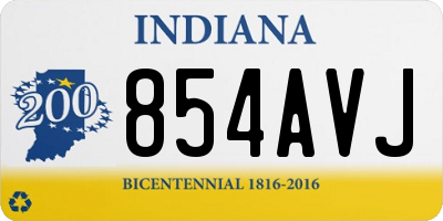 IN license plate 854AVJ