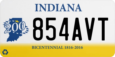 IN license plate 854AVT