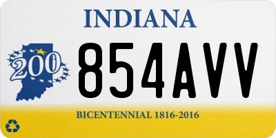 IN license plate 854AVV