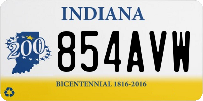 IN license plate 854AVW