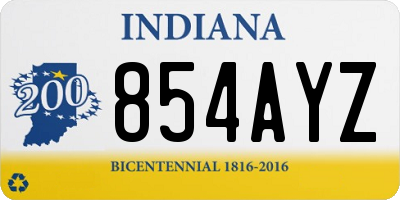 IN license plate 854AYZ