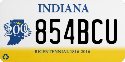 IN license plate 854BCU