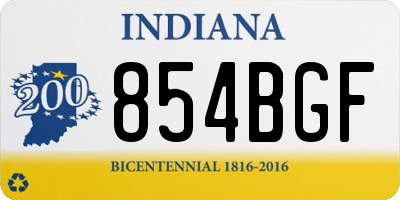 IN license plate 854BGF