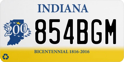 IN license plate 854BGM