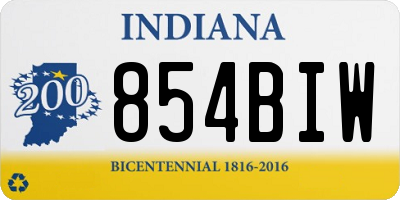 IN license plate 854BIW