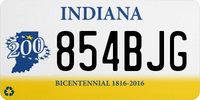 IN license plate 854BJG