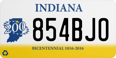 IN license plate 854BJO