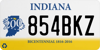 IN license plate 854BKZ