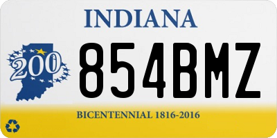 IN license plate 854BMZ