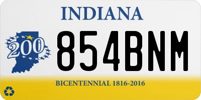 IN license plate 854BNM