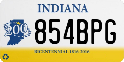 IN license plate 854BPG