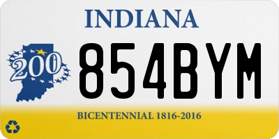 IN license plate 854BYM