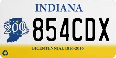 IN license plate 854CDX