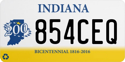 IN license plate 854CEQ