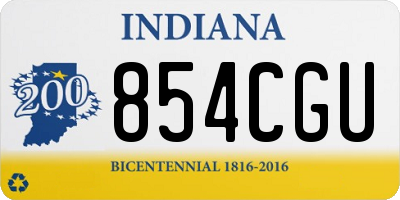 IN license plate 854CGU
