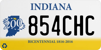 IN license plate 854CHC