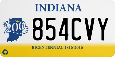 IN license plate 854CVY