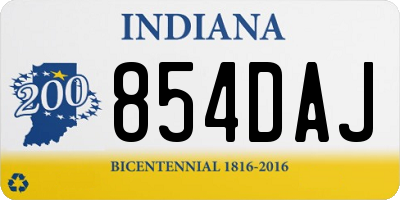 IN license plate 854DAJ