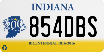 IN license plate 854DBS