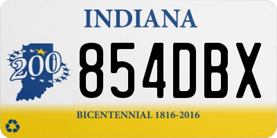 IN license plate 854DBX