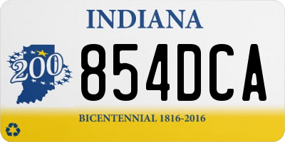 IN license plate 854DCA