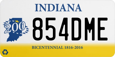 IN license plate 854DME