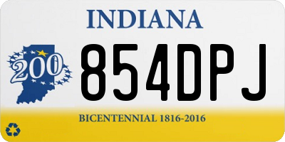 IN license plate 854DPJ