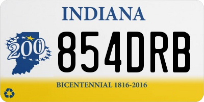 IN license plate 854DRB