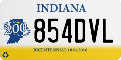 IN license plate 854DVL
