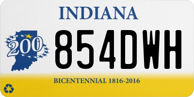 IN license plate 854DWH