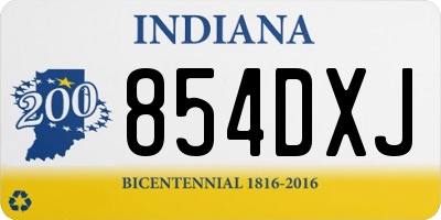 IN license plate 854DXJ