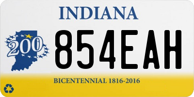 IN license plate 854EAH