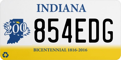 IN license plate 854EDG