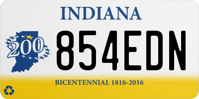 IN license plate 854EDN