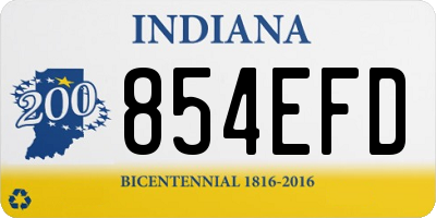 IN license plate 854EFD