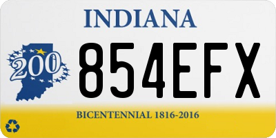 IN license plate 854EFX