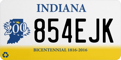 IN license plate 854EJK